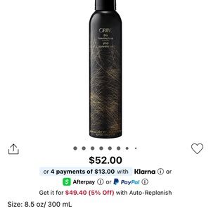 Oribe Texturizing Spray in Black and Gold 8.5oz